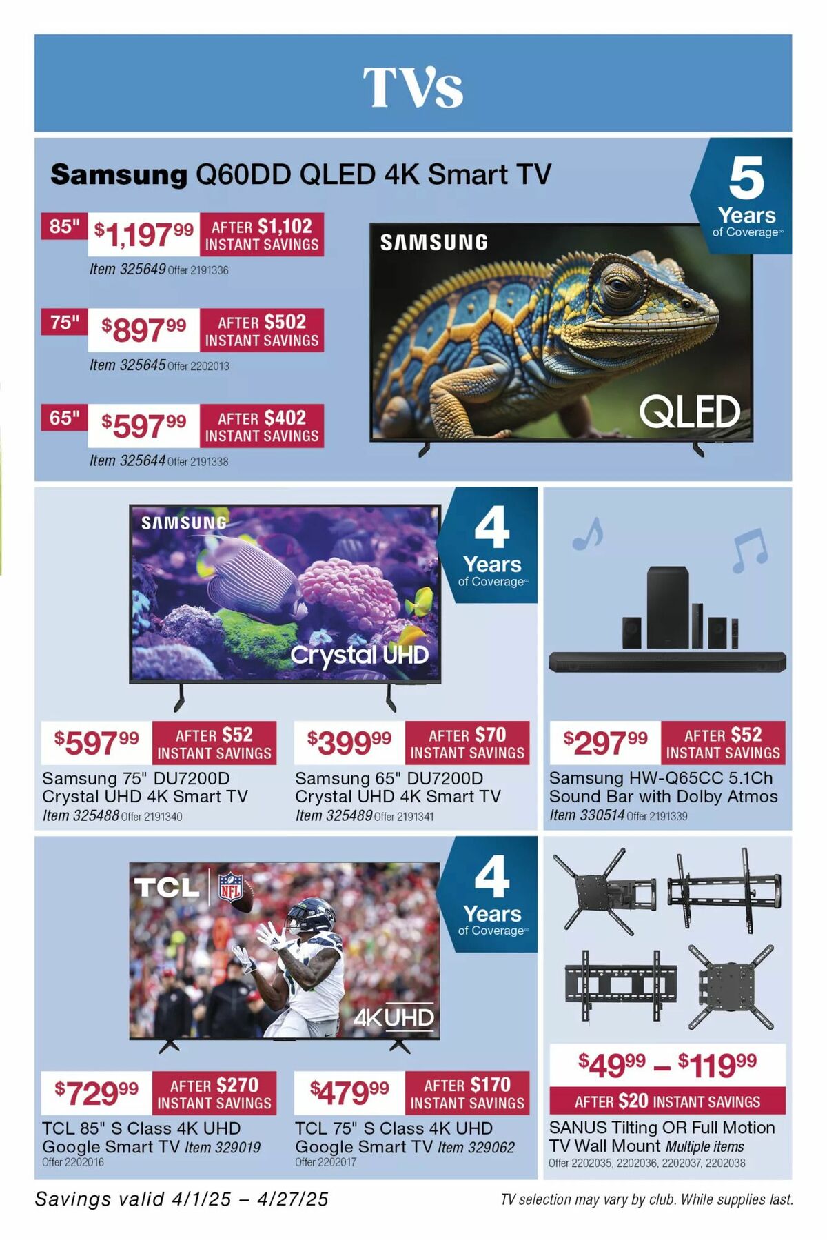 BJ's Wholesale Club Weekly Ad from April 14