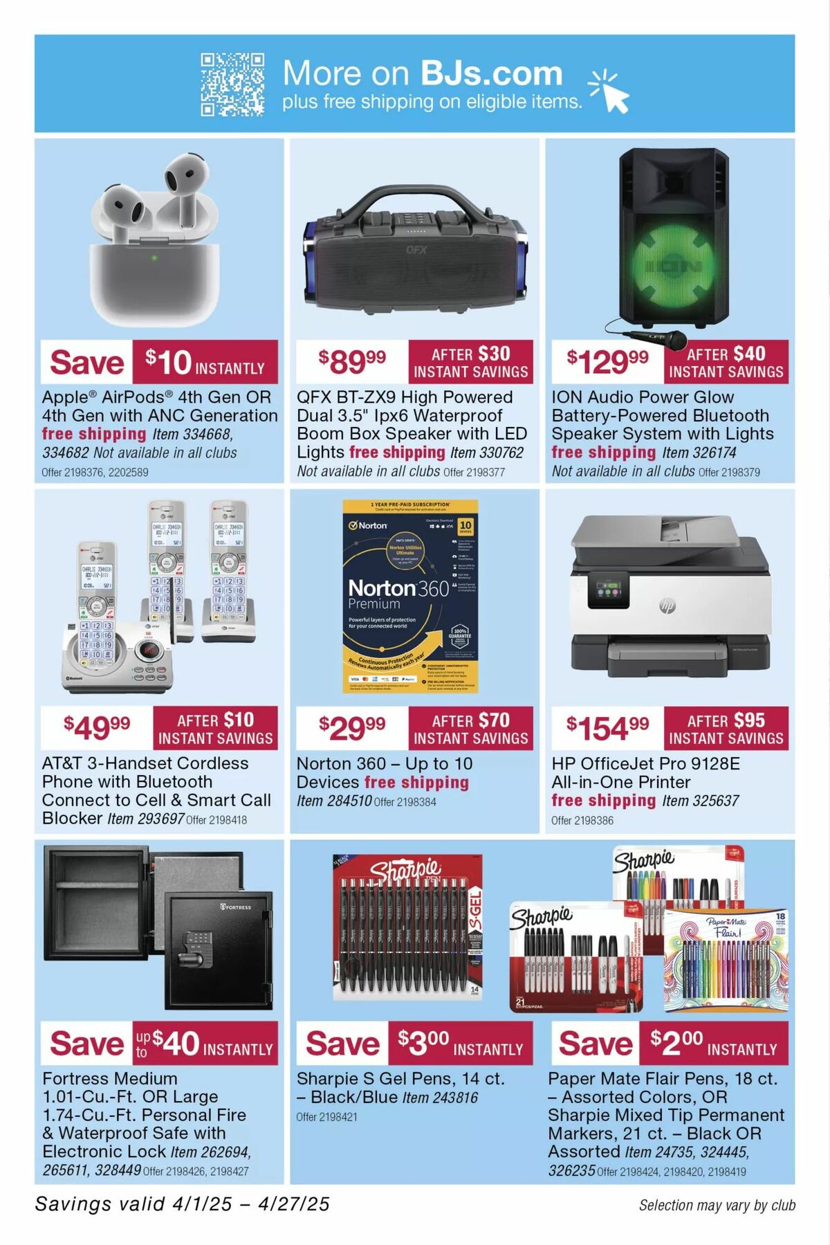 BJ's Wholesale Club Weekly Ad from April 14