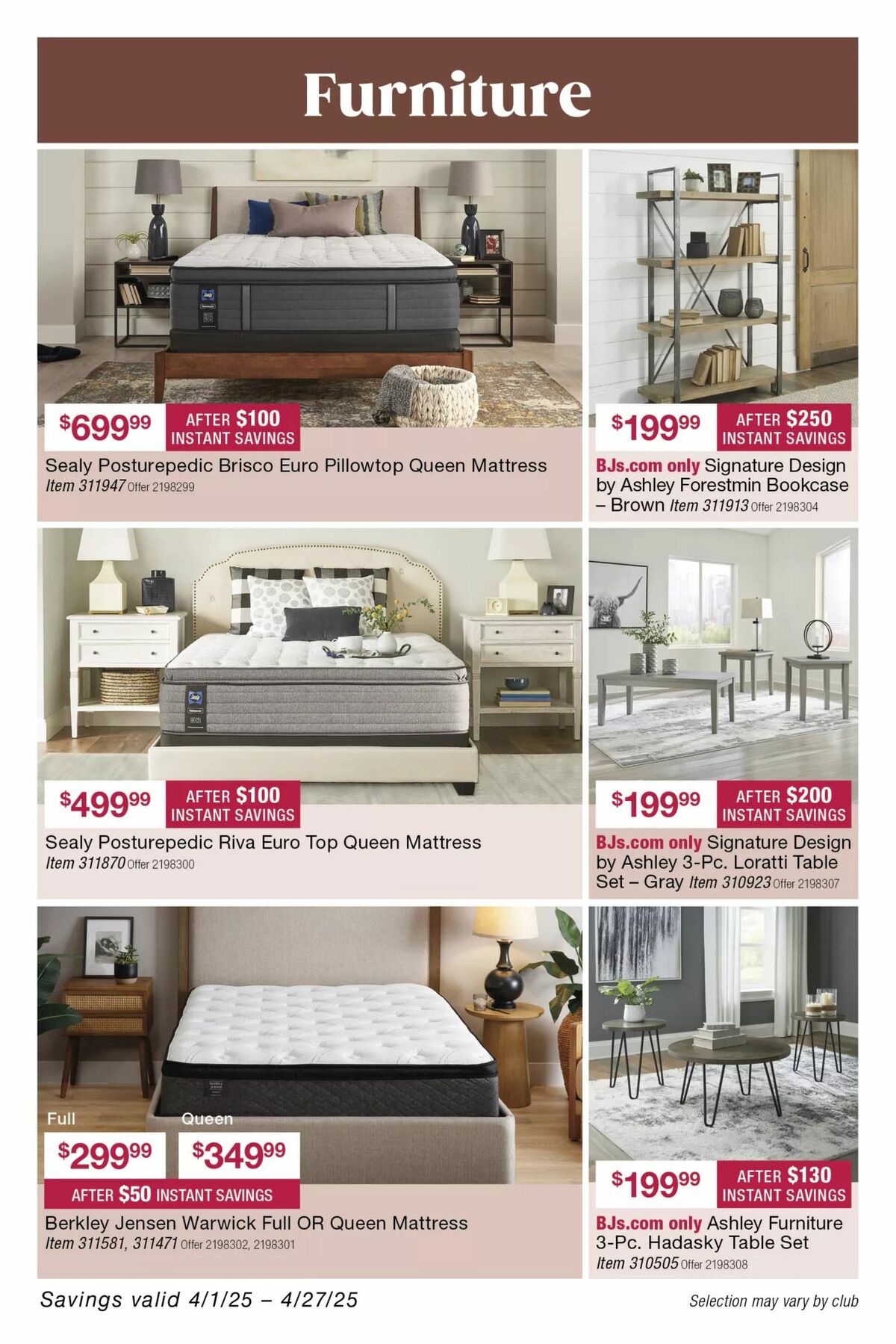 BJ's Wholesale Club Weekly Ad from April 14