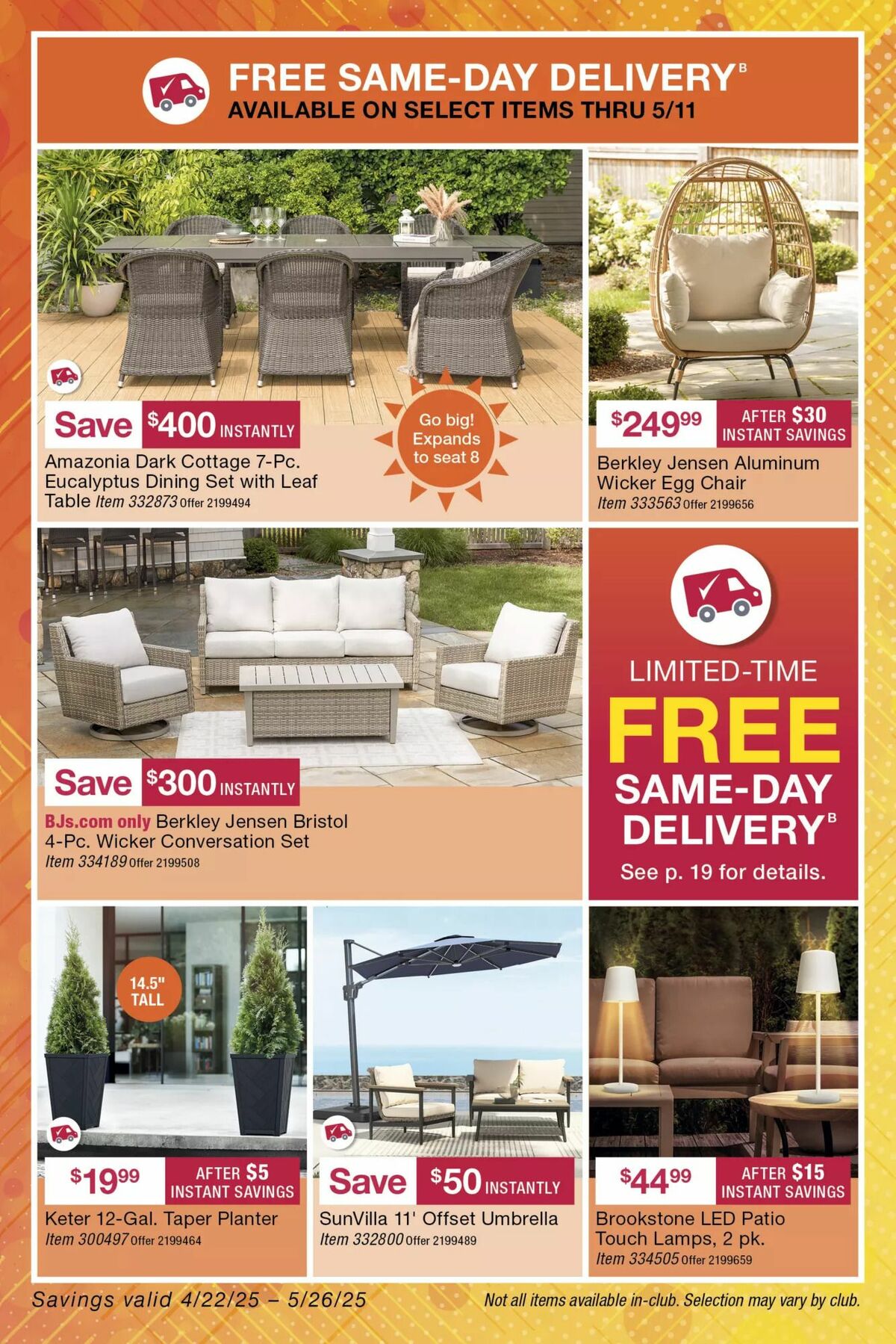 BJ's Wholesale Club Weekly Ad from April 22