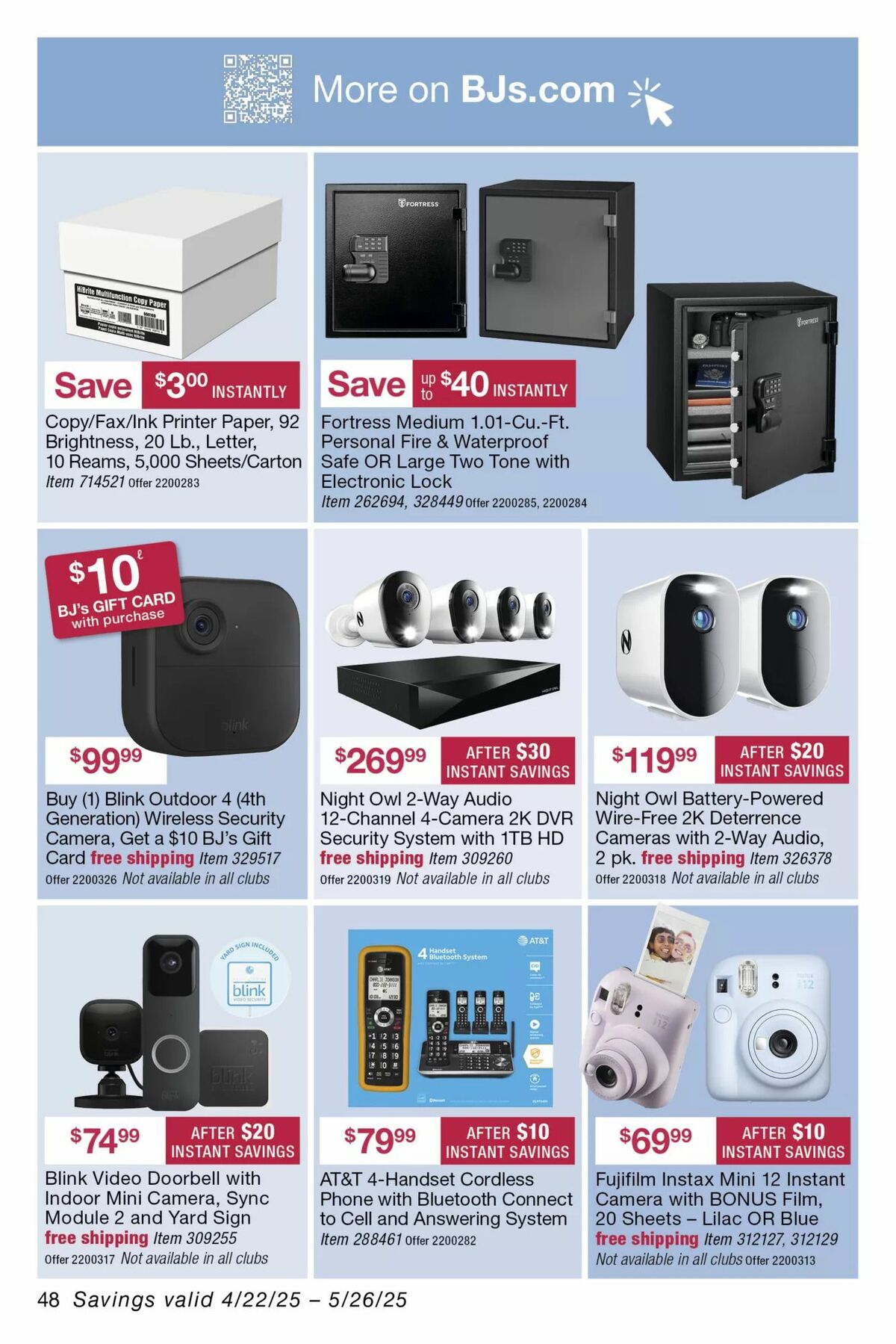 BJ's Wholesale Club Weekly Ad from April 22