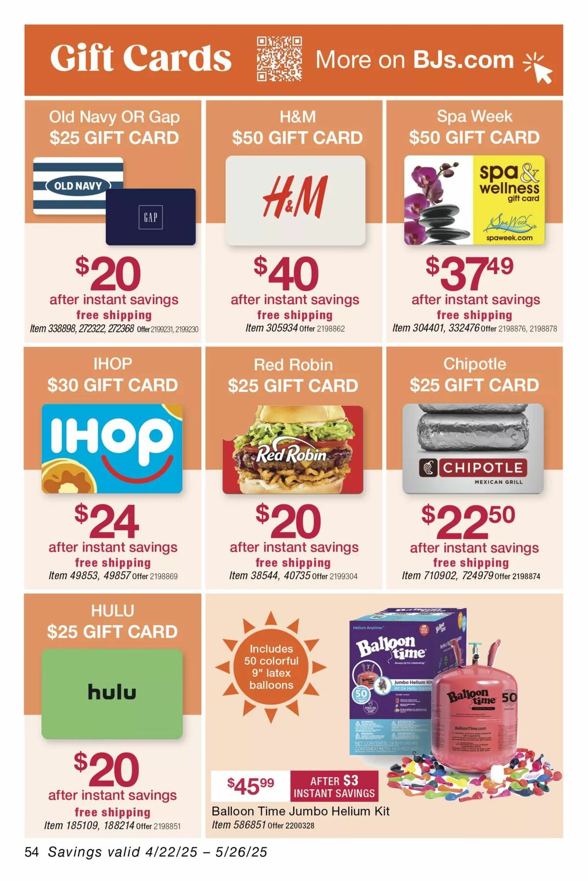 BJ's Wholesale Club Weekly Ad from April 22