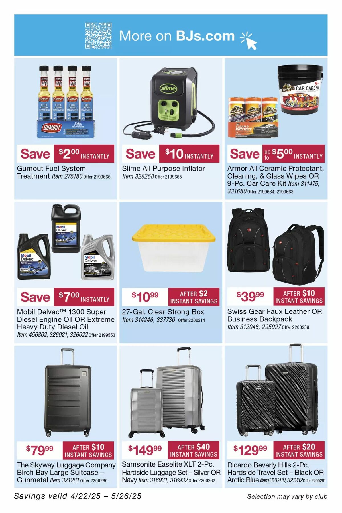 BJ's Wholesale Club Weekly Ad from April 22