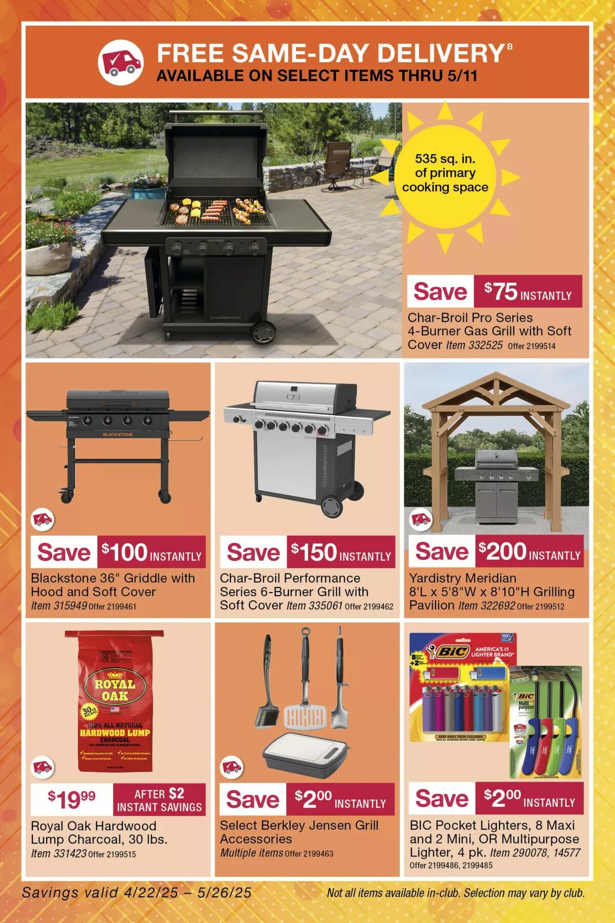 BJ's Wholesale Club Weekly Ad from April 22