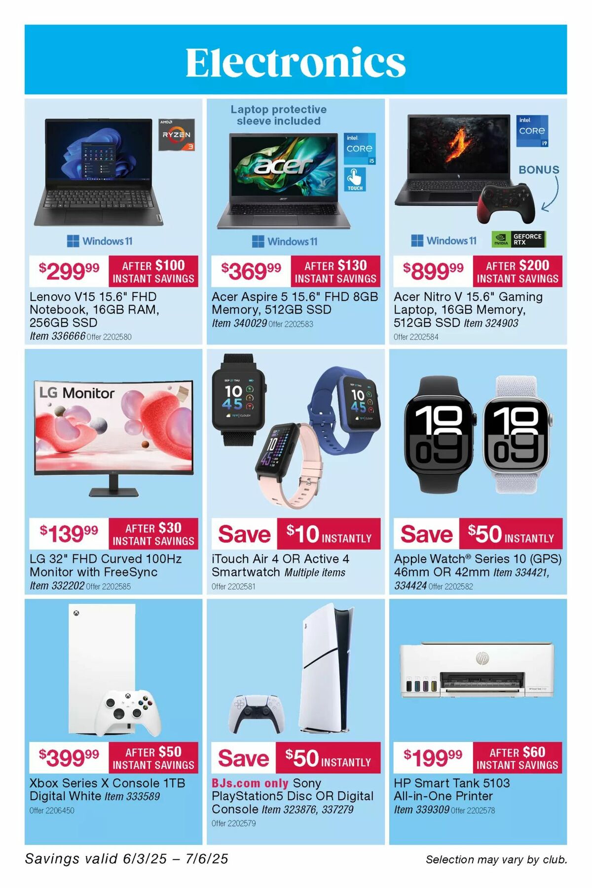 BJ's Wholesale Club Weekly Ad from June 3