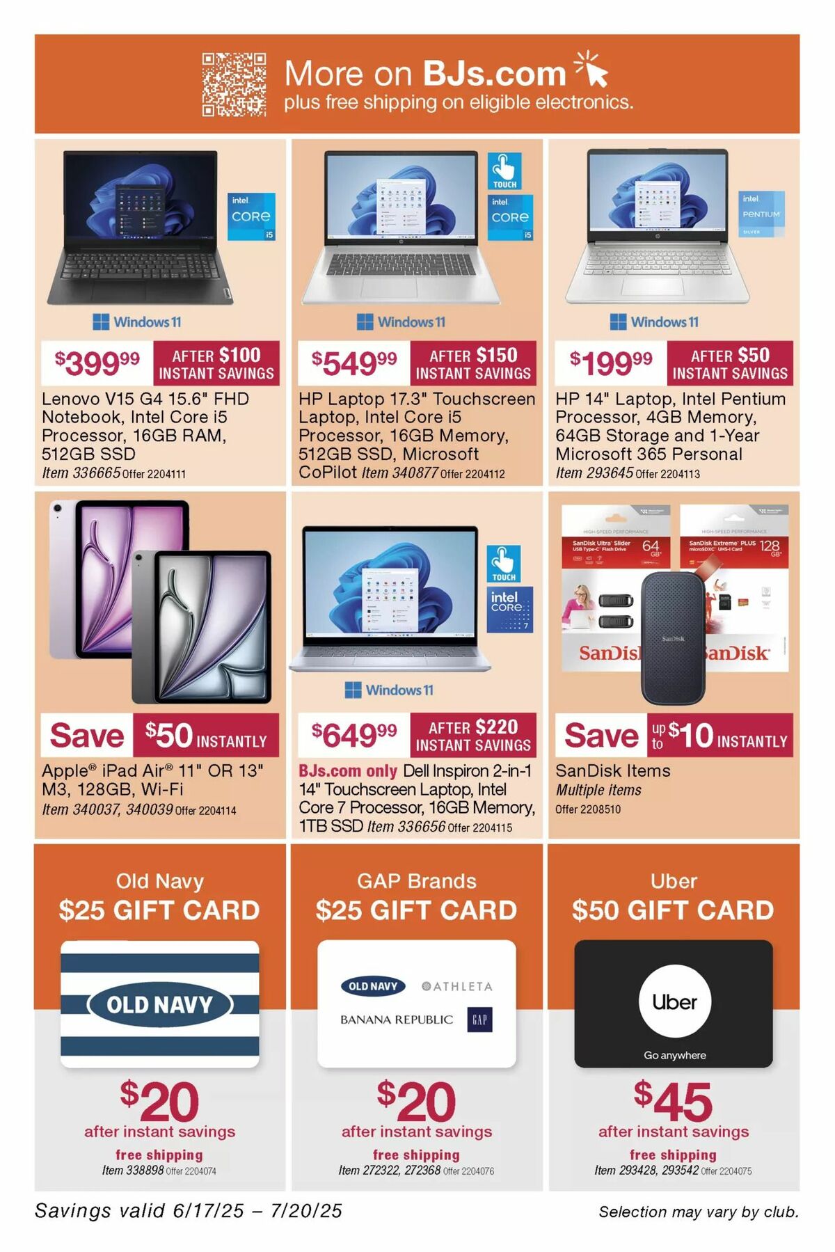 BJ's Wholesale Club Weekly Ad from June 27