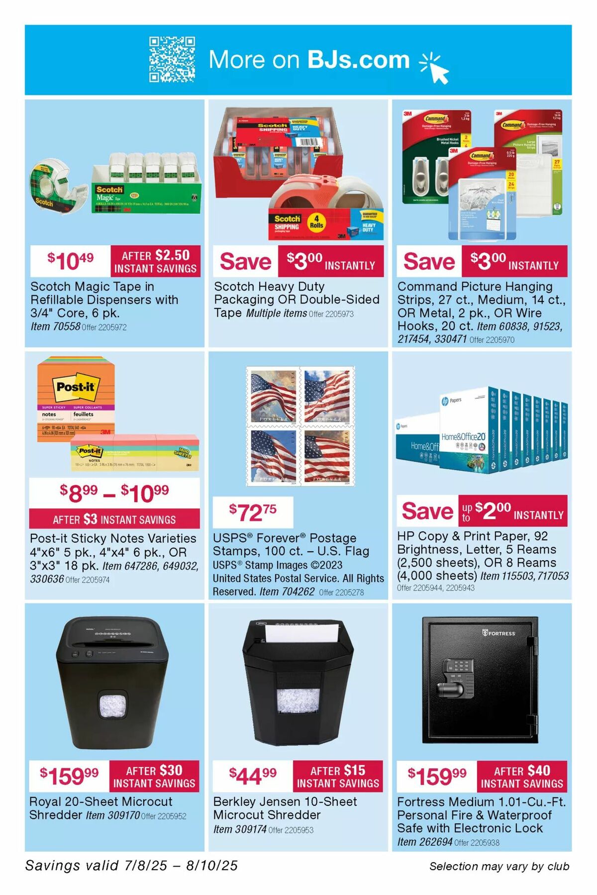 BJ's Wholesale Club Weekly Ad from July 15