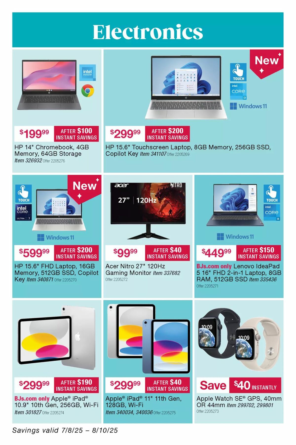 BJ's Wholesale Club Weekly Ad from July 15