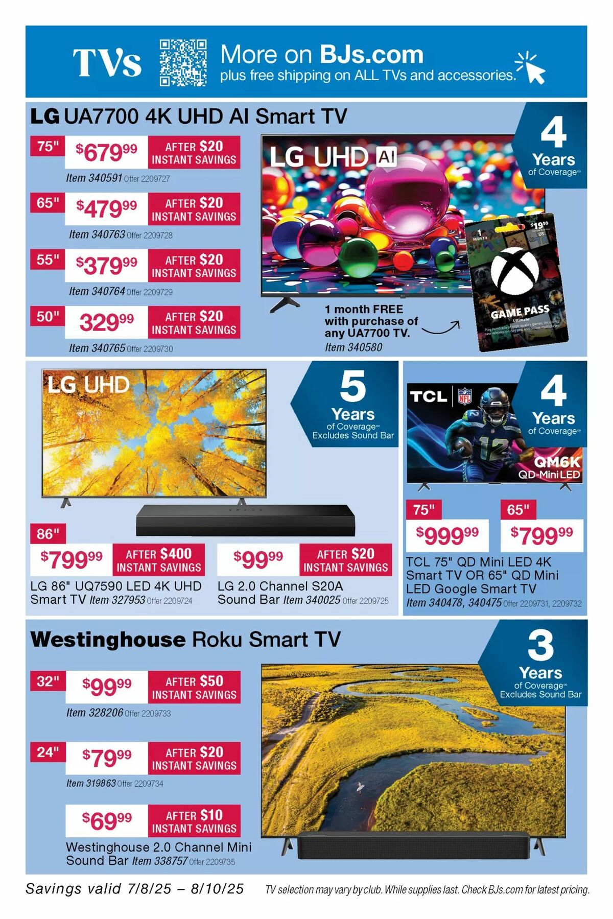 BJ's Wholesale Club Weekly Ad from July 15