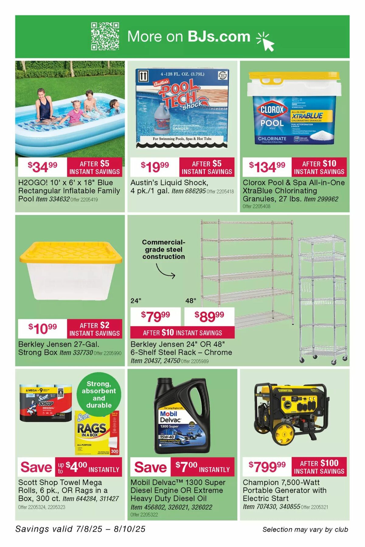 BJ's Wholesale Club Weekly Ad from July 15
