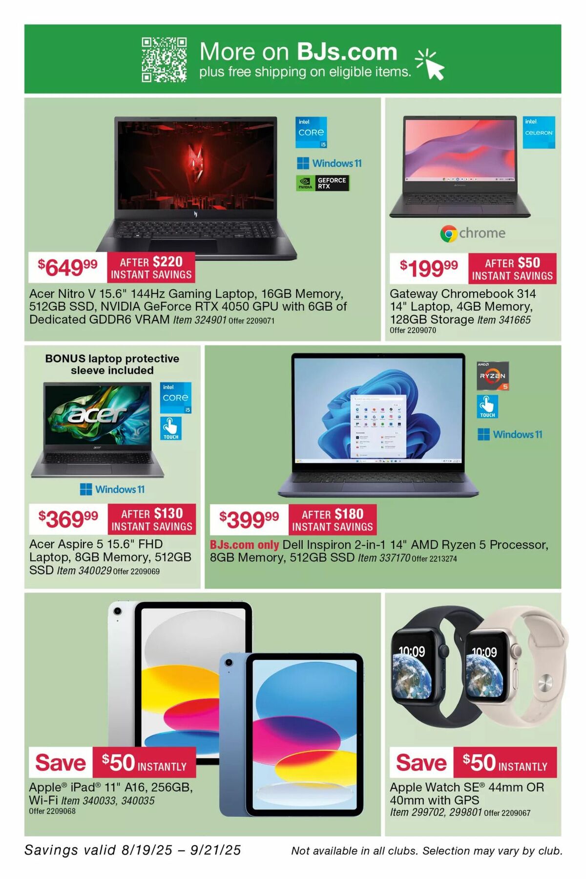 BJ's Wholesale Club Weekly Ad from August 19