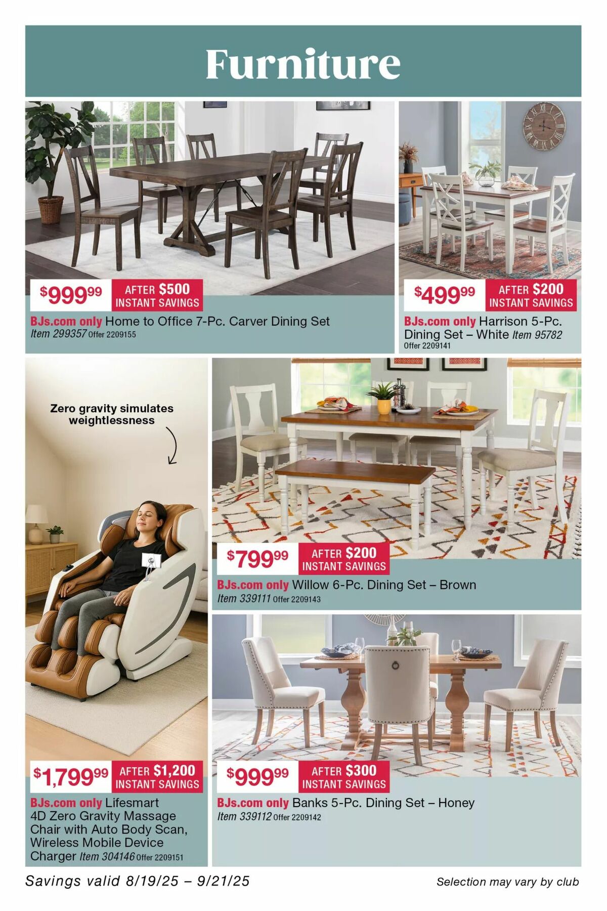 BJ's Wholesale Club Weekly Ad from August 19