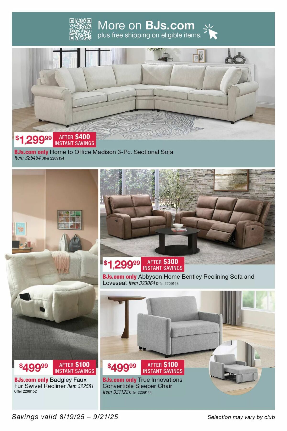 BJ's Wholesale Club Weekly Ad from August 19