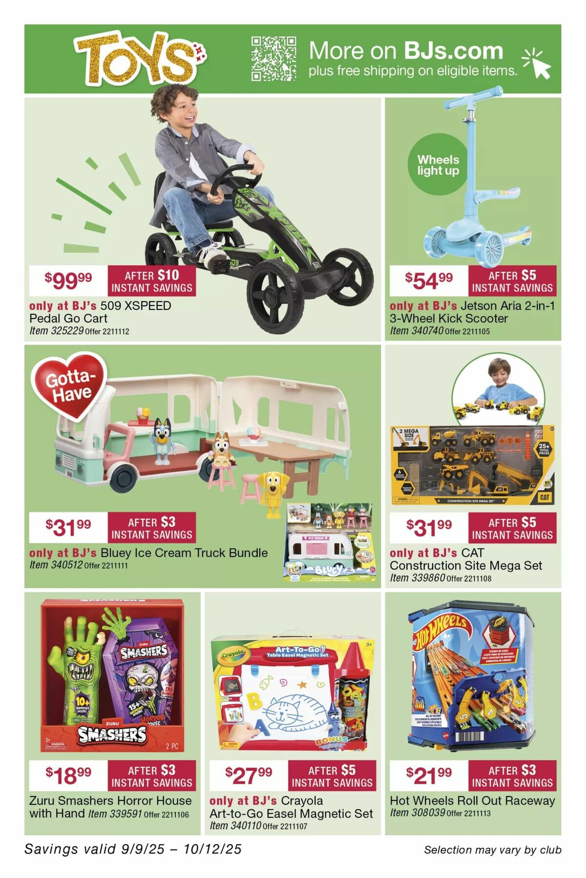 BJ's Wholesale Club Weekly Ad from September 9