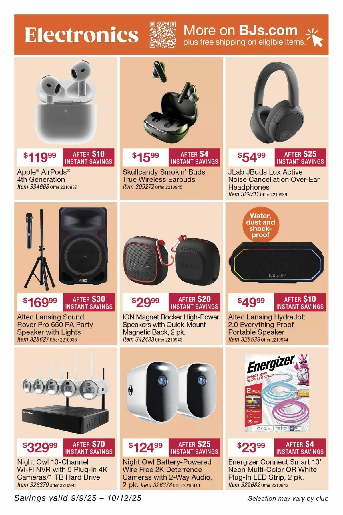 BJ's Wholesale Club Weekly Ad from September 9