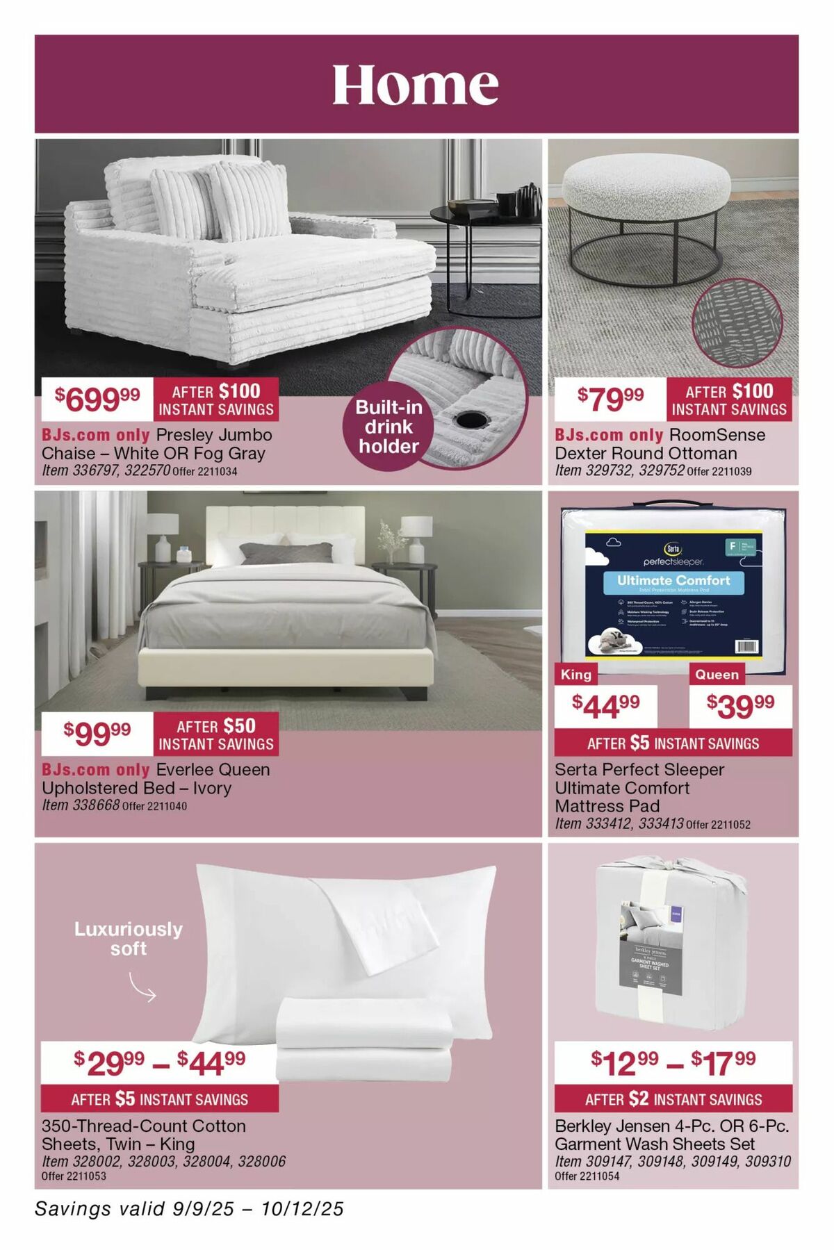 BJ's Wholesale Club Weekly Ad from September 9