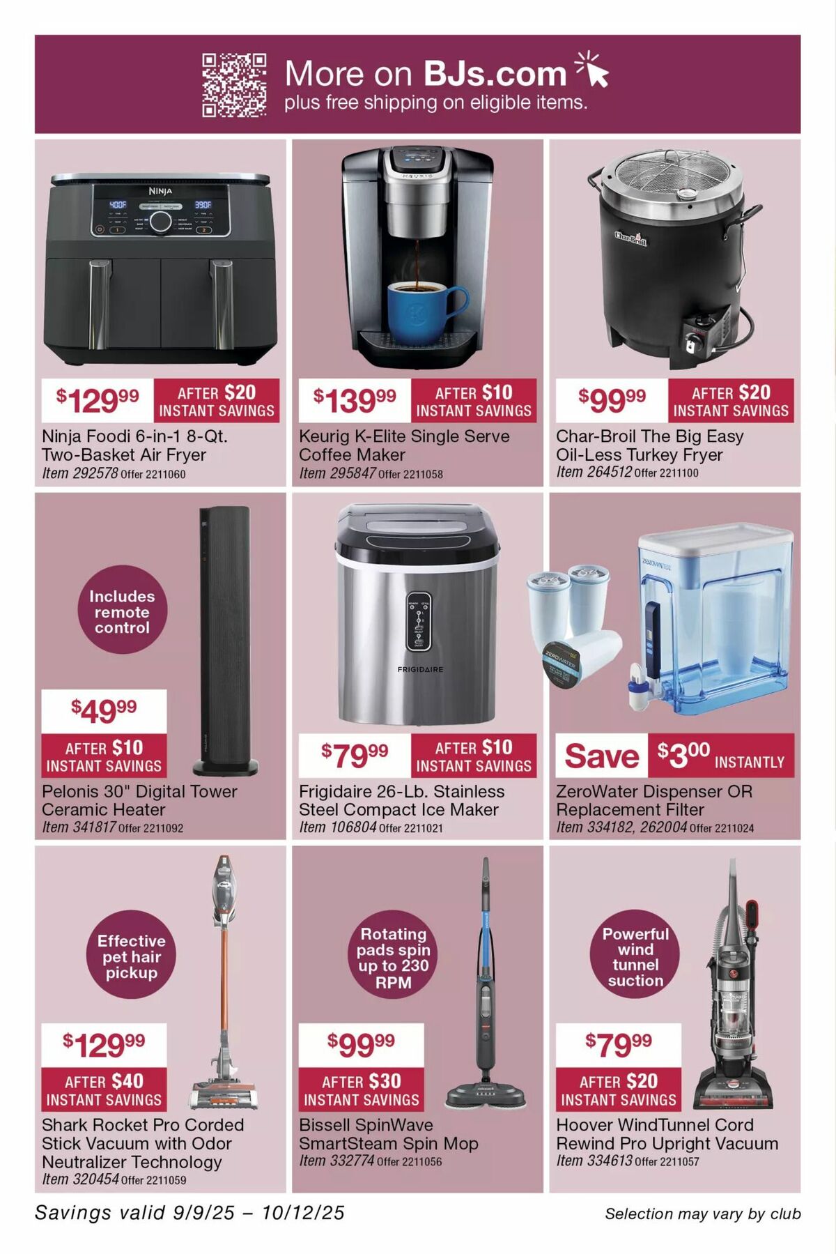 BJ's Wholesale Club Weekly Ad from September 9