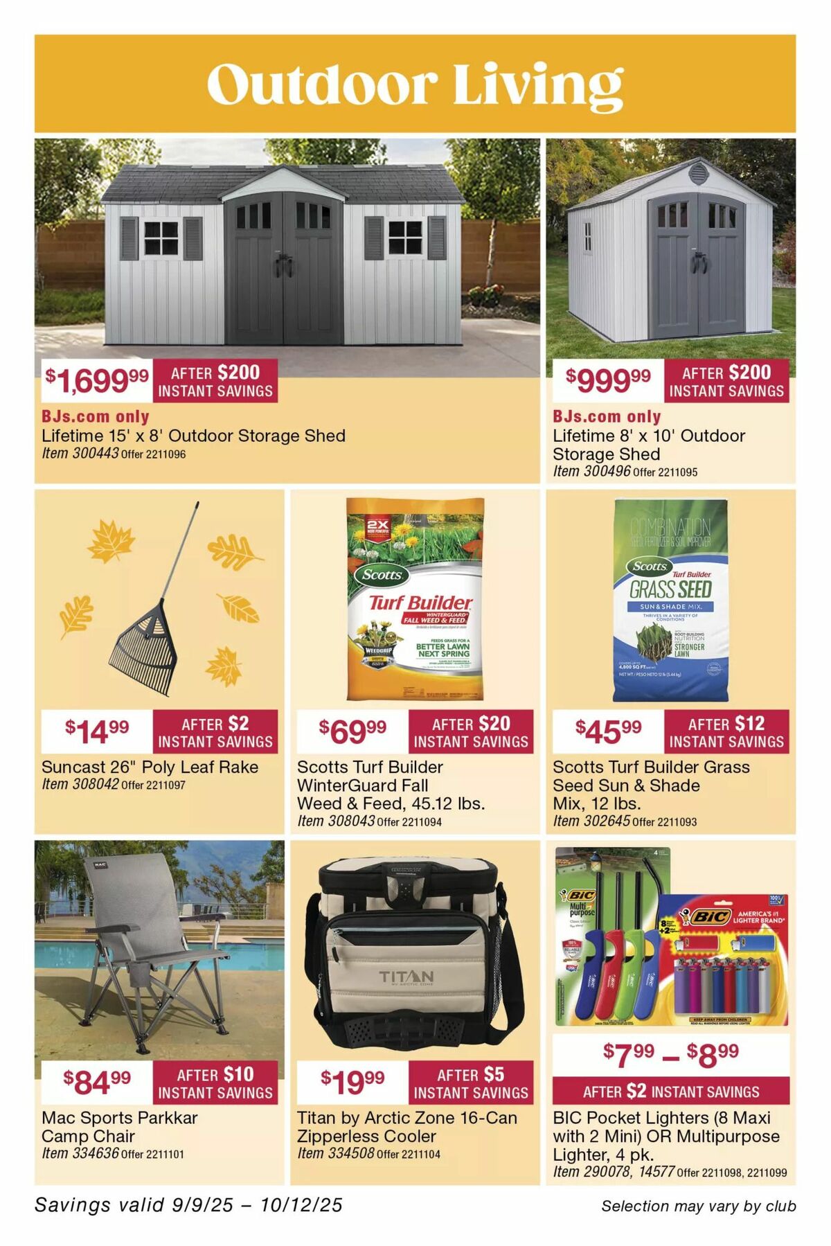 BJ's Wholesale Club Weekly Ad from September 9