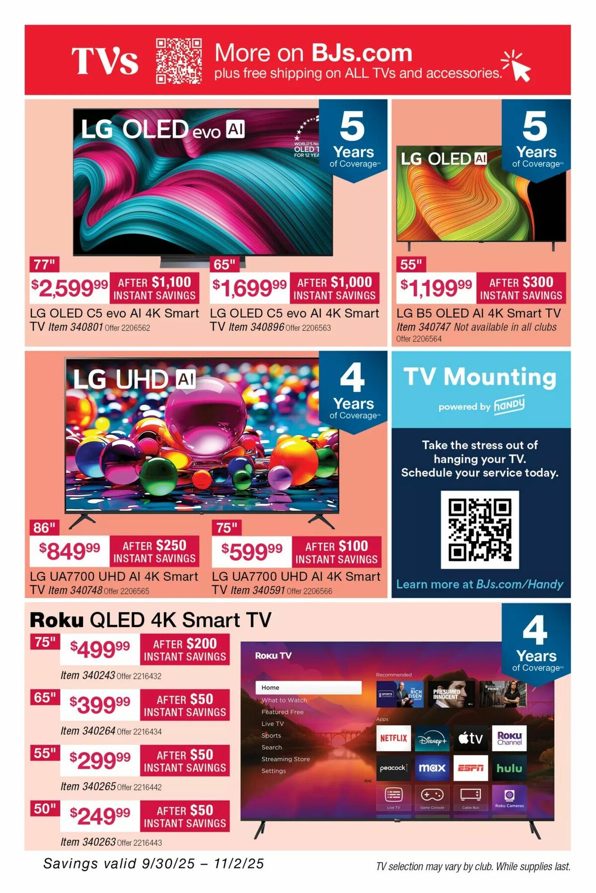 BJ's Wholesale Club Weekly Ad from September 30