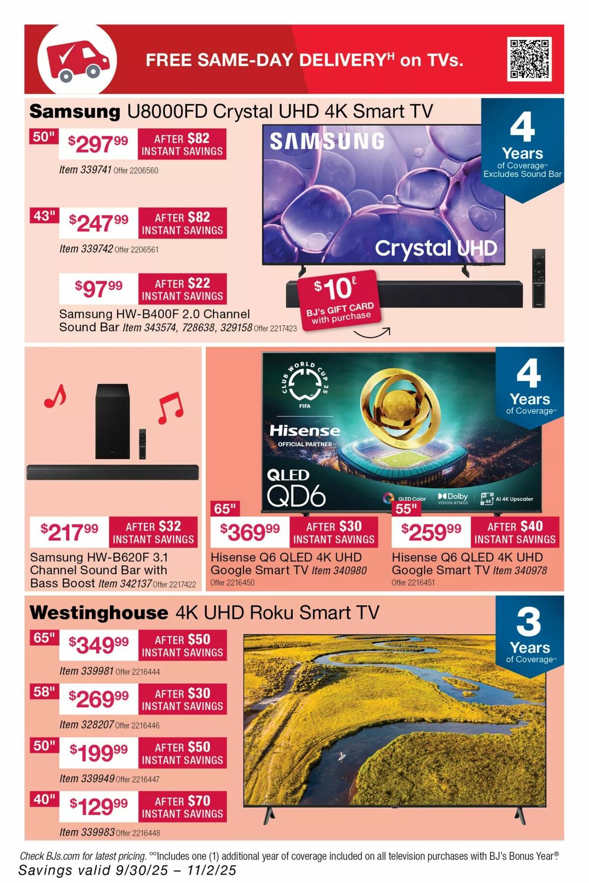 BJ's Wholesale Club Weekly Ad from September 30