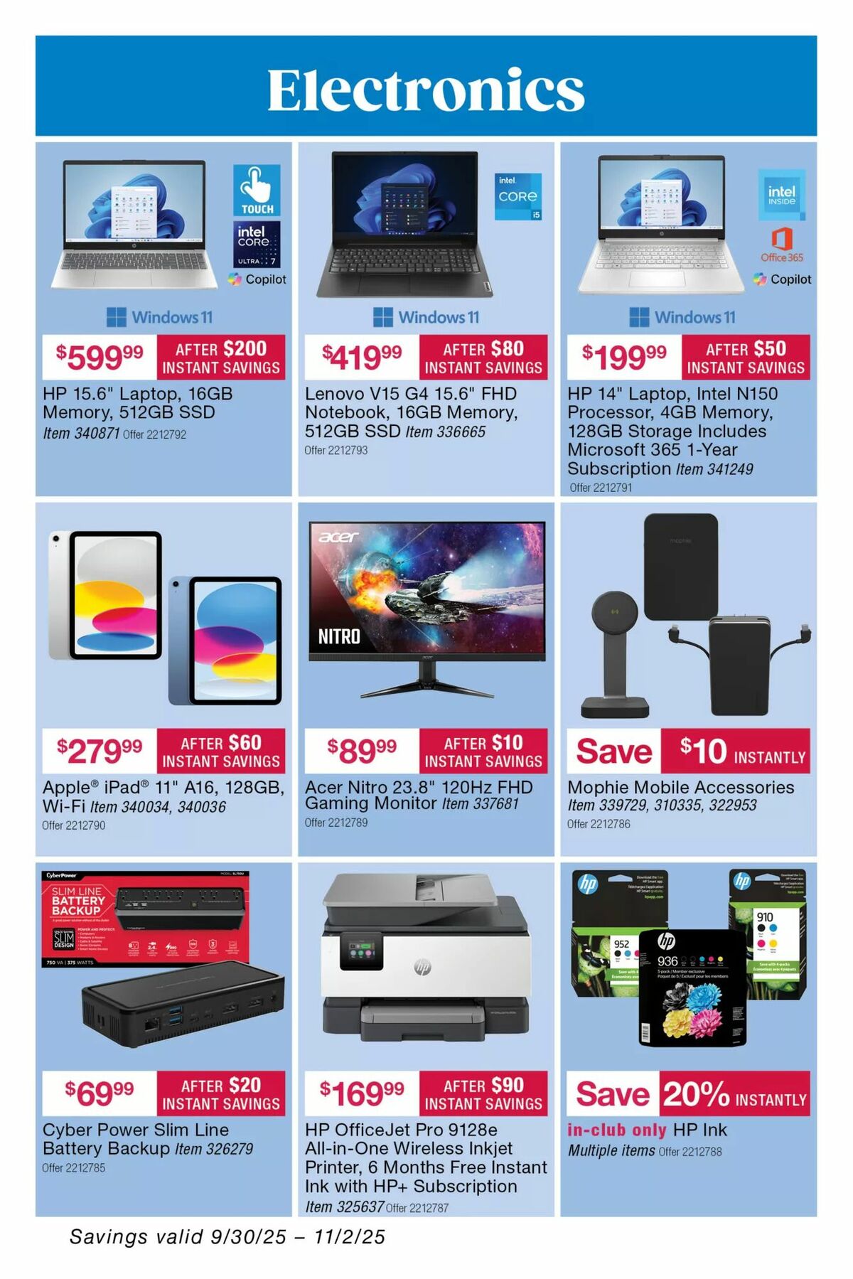 BJ's Wholesale Club Weekly Ad from September 30