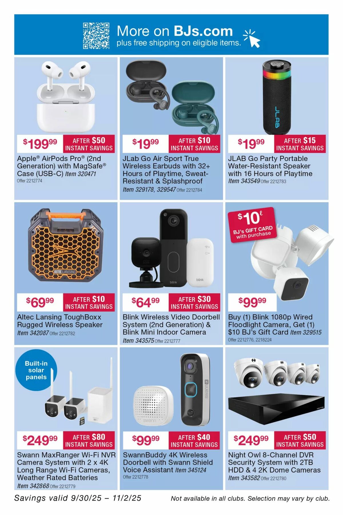 BJ's Wholesale Club Weekly Ad from September 30