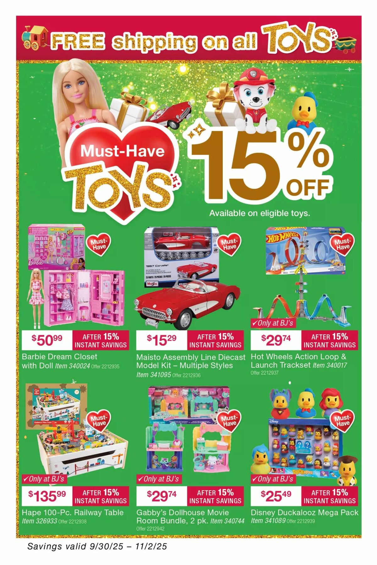 BJ's Wholesale Club Weekly Ad from September 30