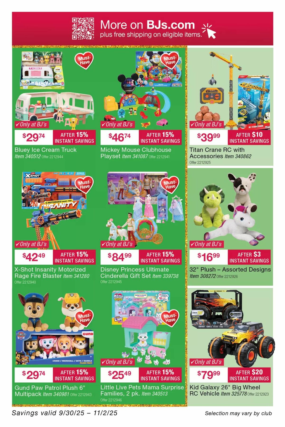BJ's Wholesale Club Weekly Ad from September 30
