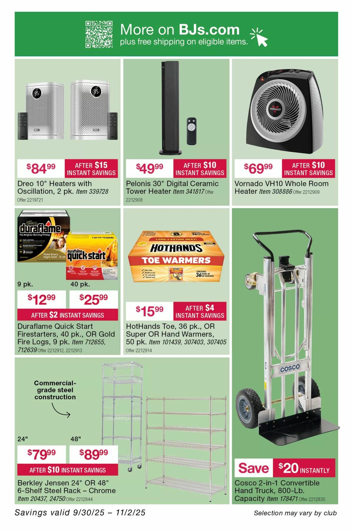 BJ's Wholesale Club Weekly Ad from September 30