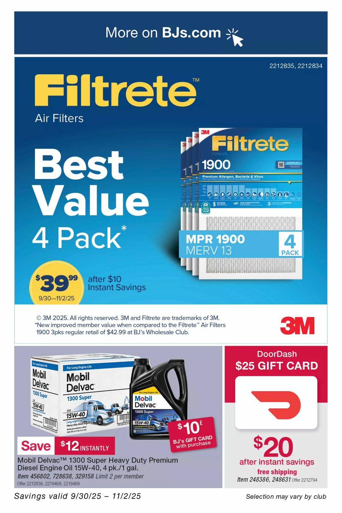 BJ's Wholesale Club Weekly Ad from September 30