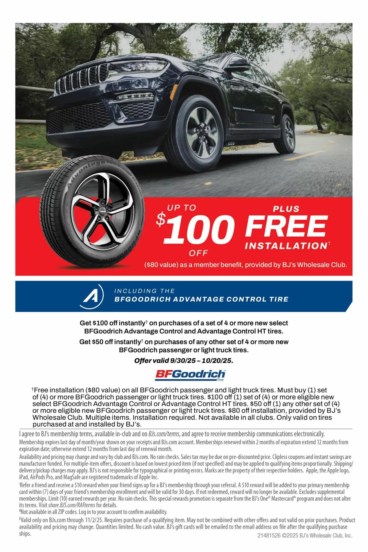 BJ's Wholesale Club Weekly Ad from September 30