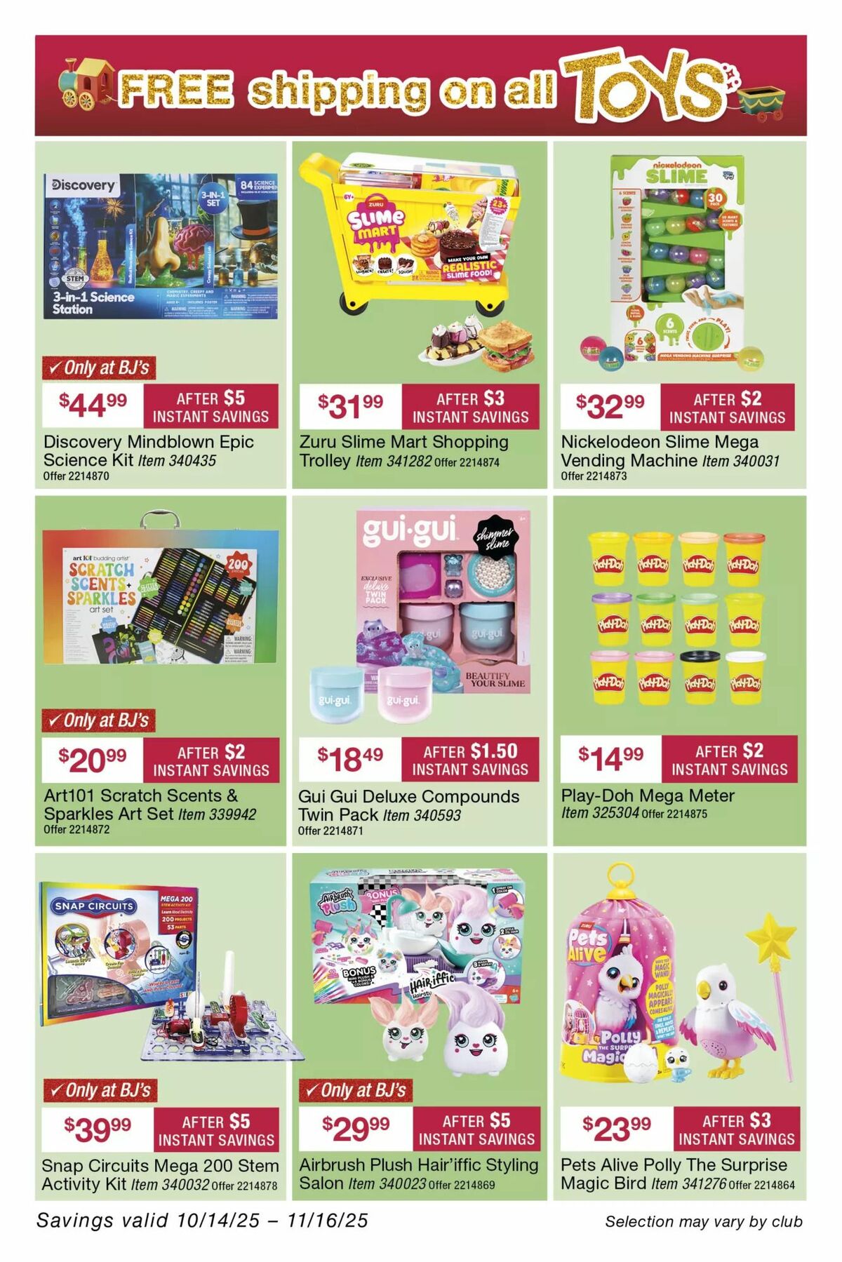 BJ's Wholesale Club Weekly Ad from October 28