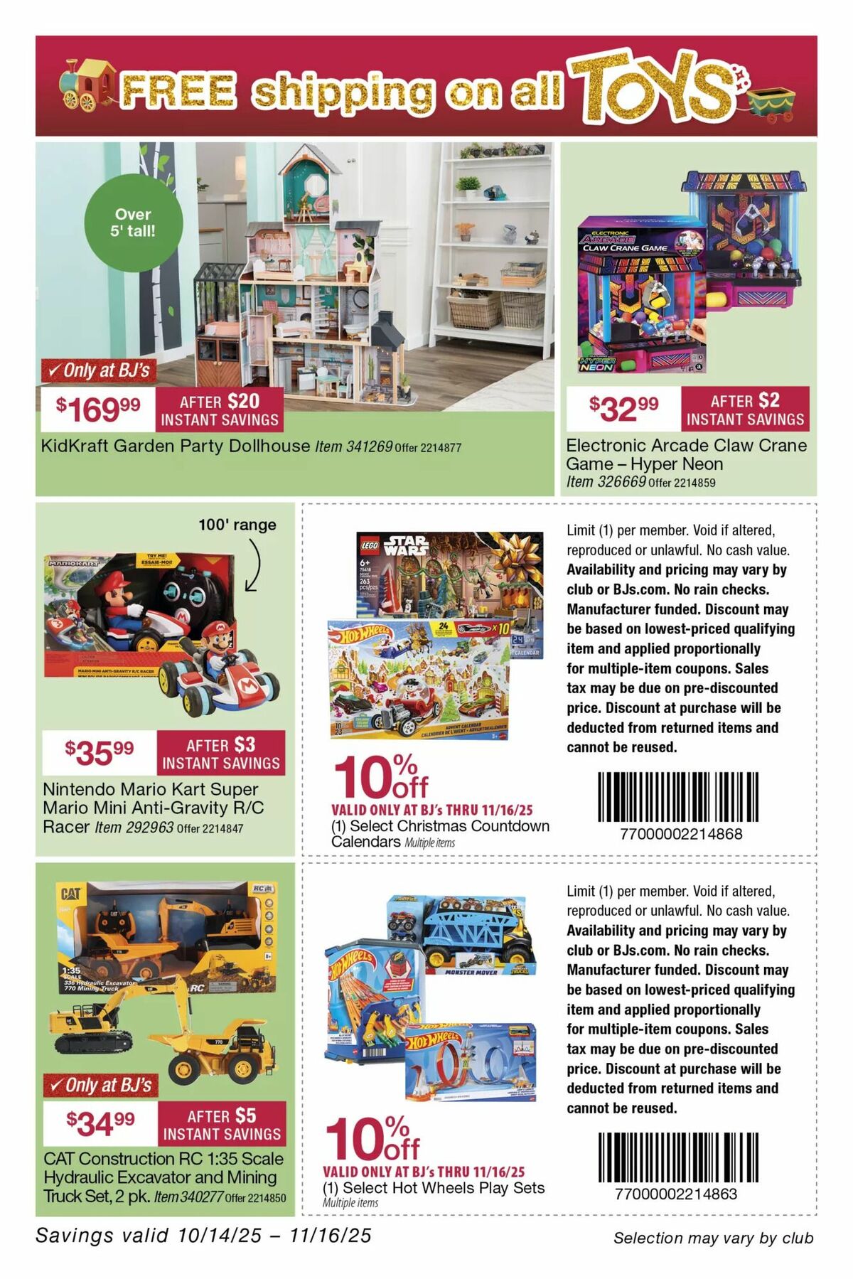 BJ's Wholesale Club Weekly Ad from October 28