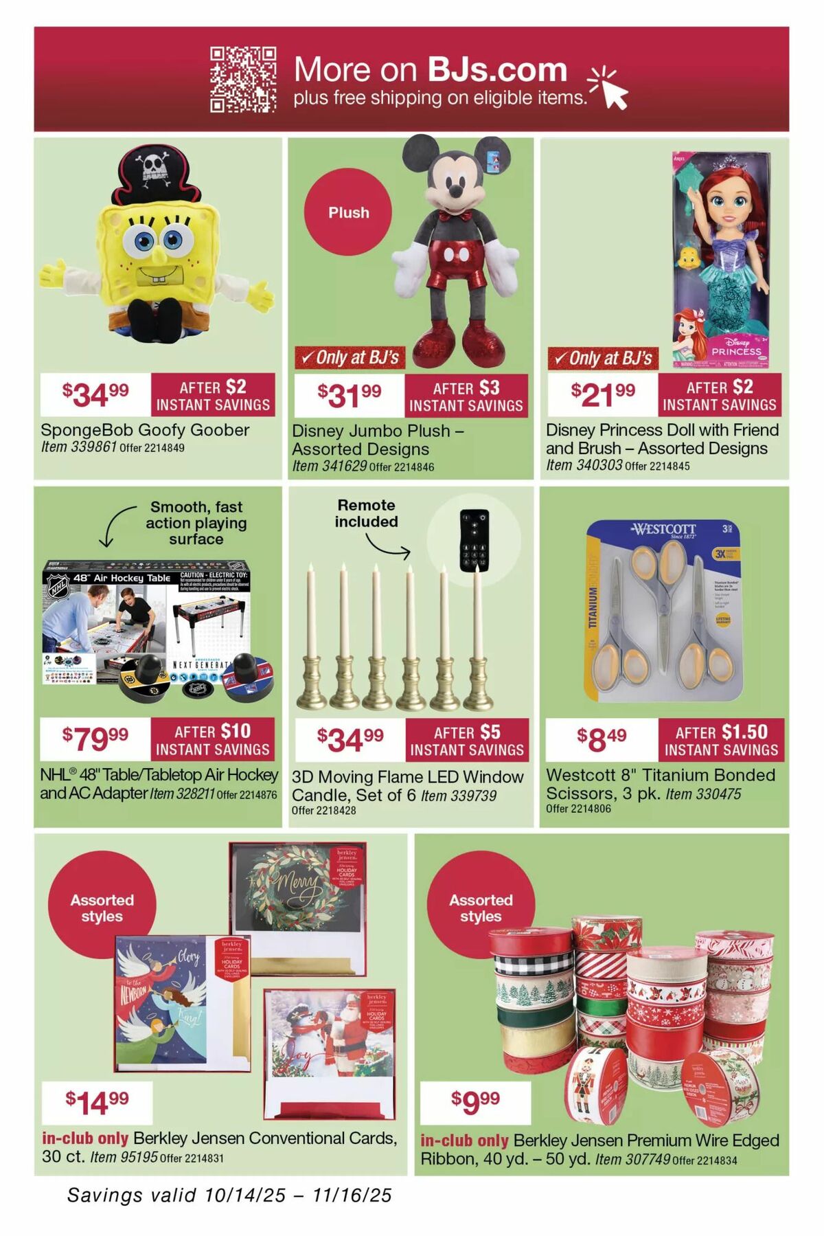 BJ's Wholesale Club Weekly Ad from October 28