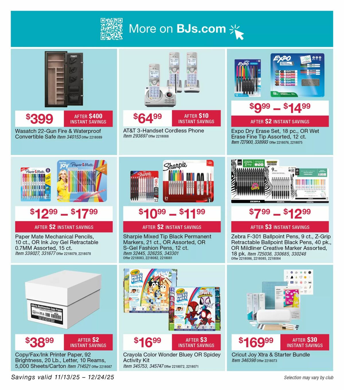 BJ's Wholesale Club Weekly Ad from November 13