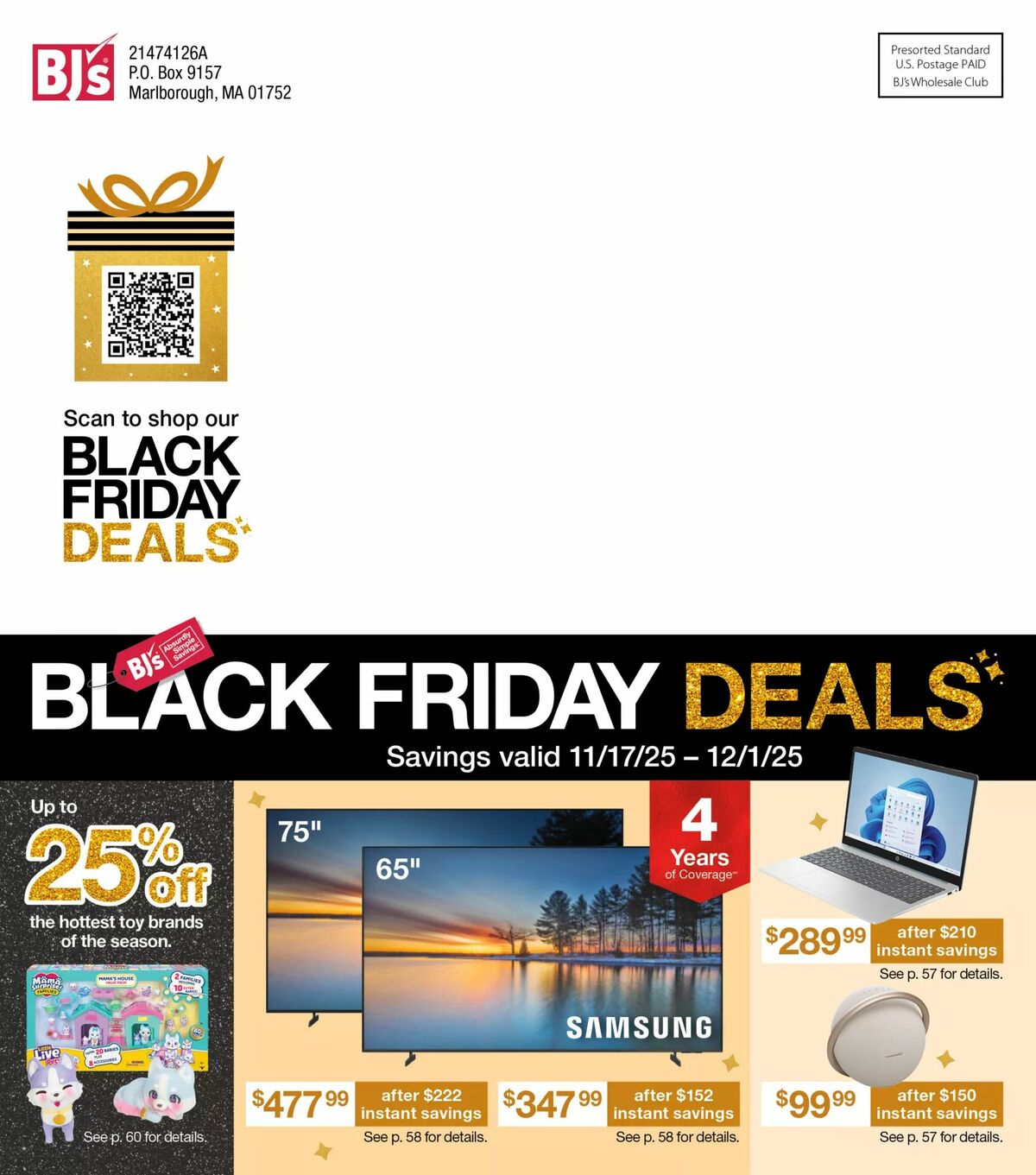 BJ's Wholesale Club Weekly Ad from November 13