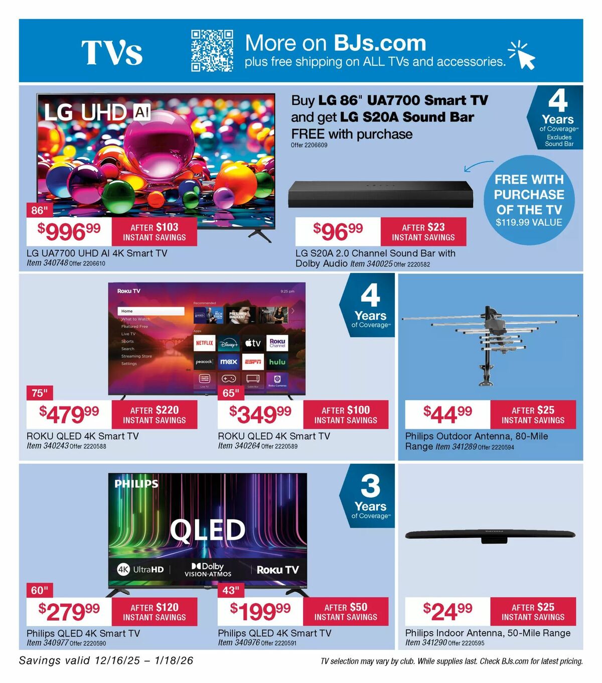 BJ's Wholesale Club Weekly Ad from December 22
