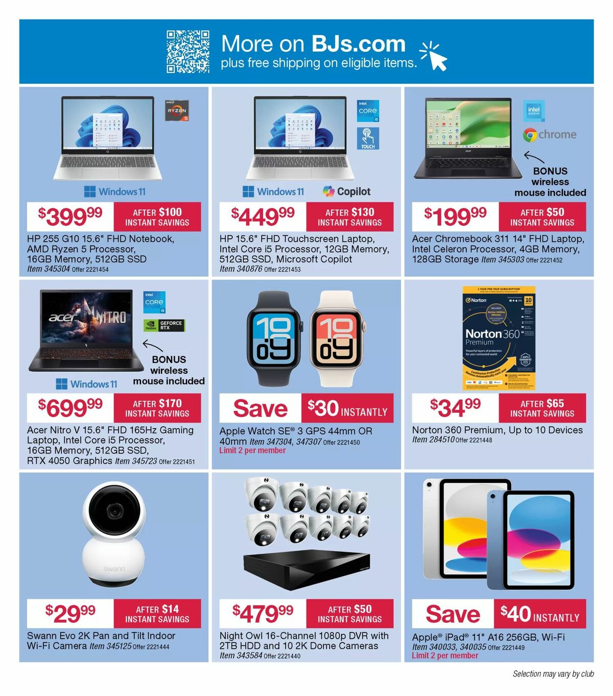 BJ's Wholesale Club Weekly Ad from December 22