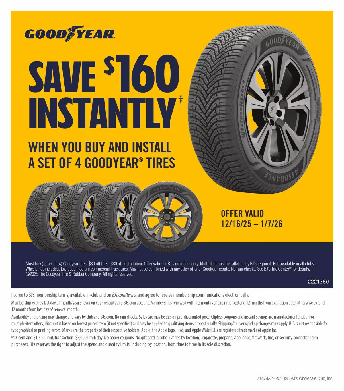 BJ's Wholesale Club Weekly Ad from December 22