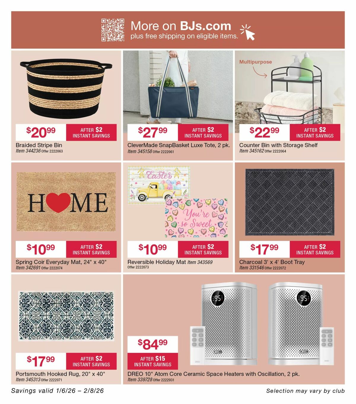 BJ's Wholesale Club Weekly Ad from January 12