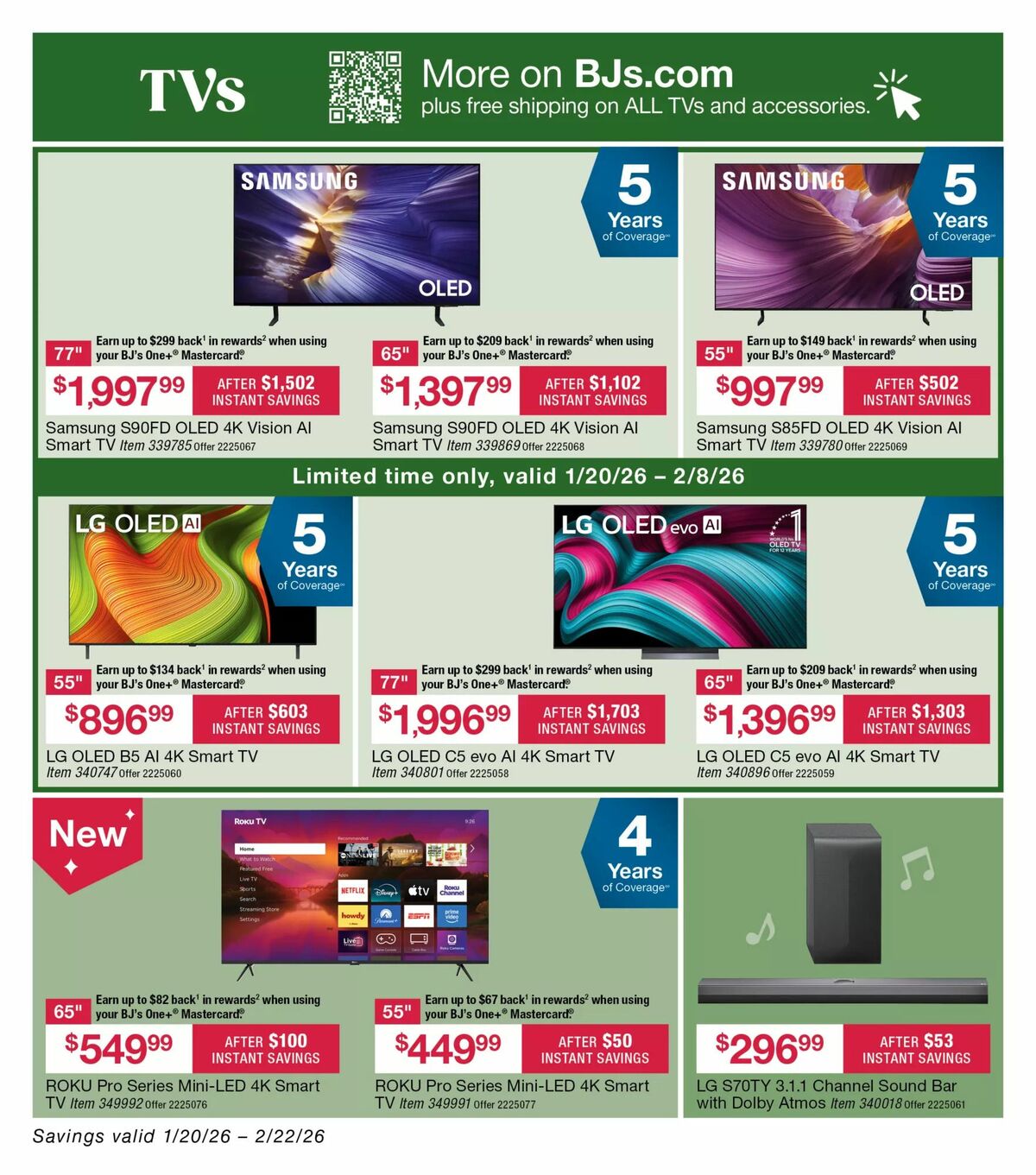 BJ's Wholesale Club Weekly Ad from January 29