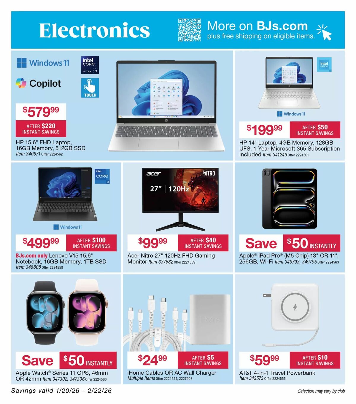 BJ's Wholesale Club Weekly Ad from January 29