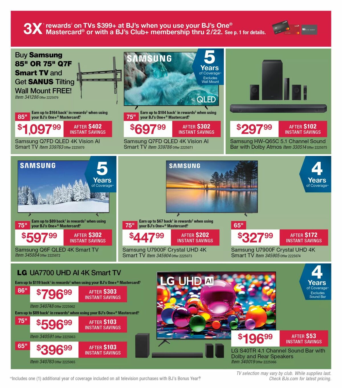 BJ's Wholesale Club Weekly Ad from January 29