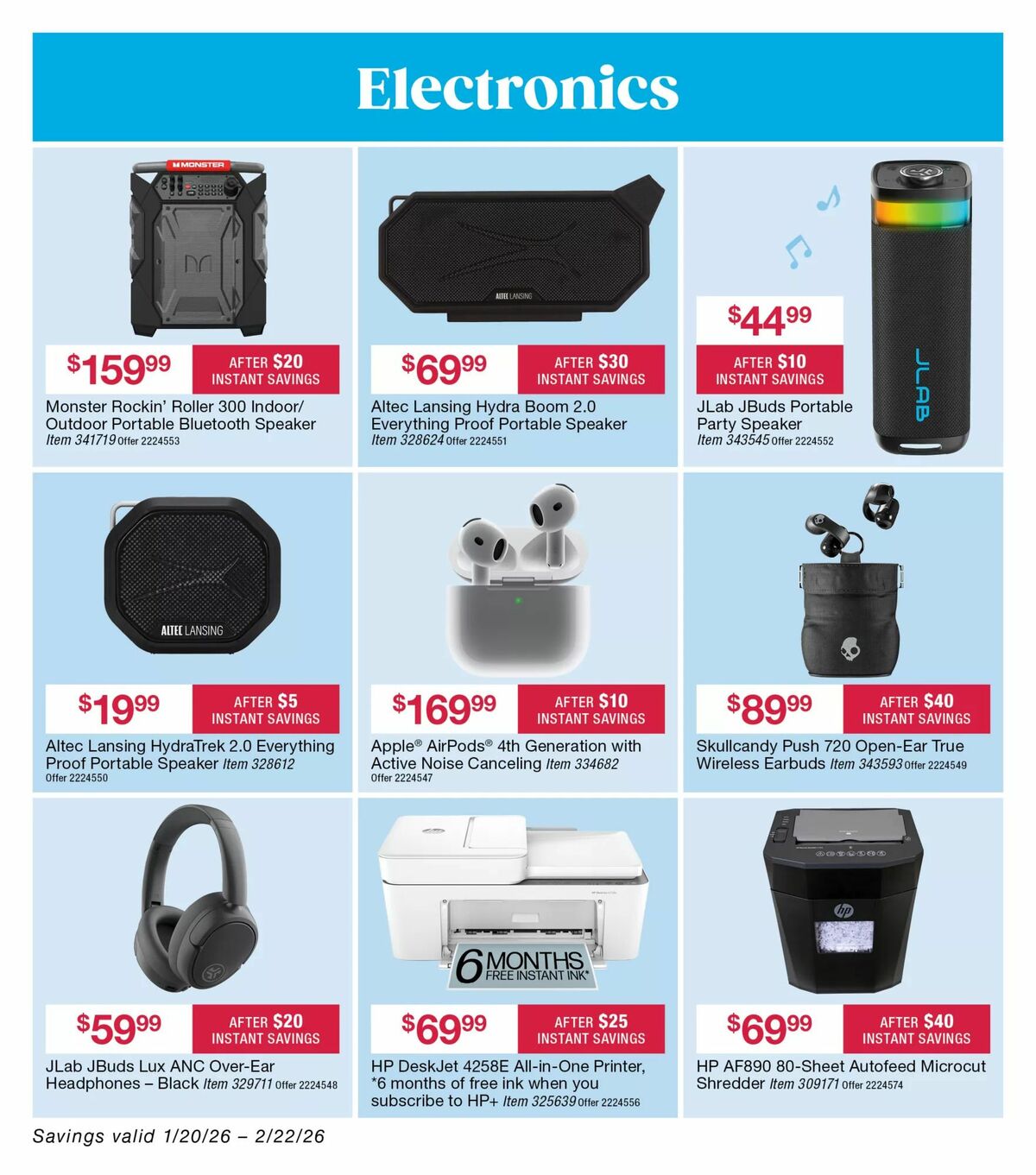 BJ's Wholesale Club Weekly Ad from January 29