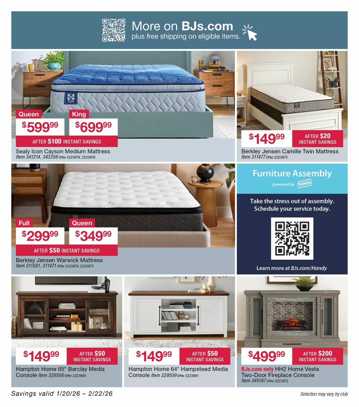 BJ's Wholesale Club Weekly Ad from January 29