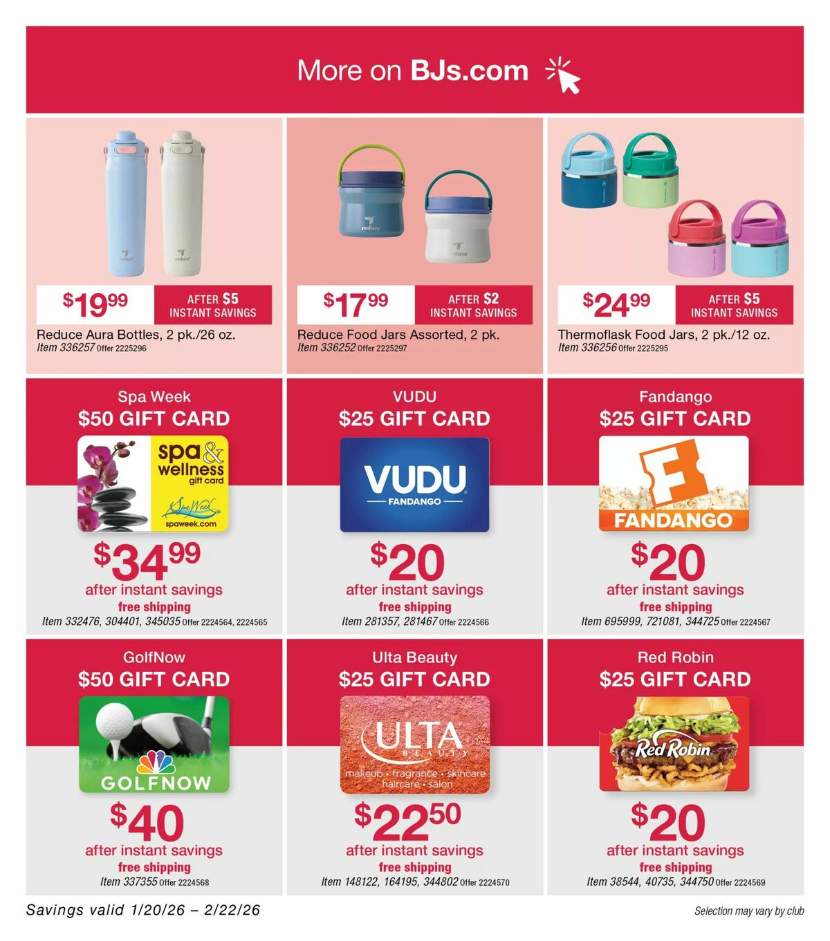 BJ's Wholesale Club Weekly Ad from January 29