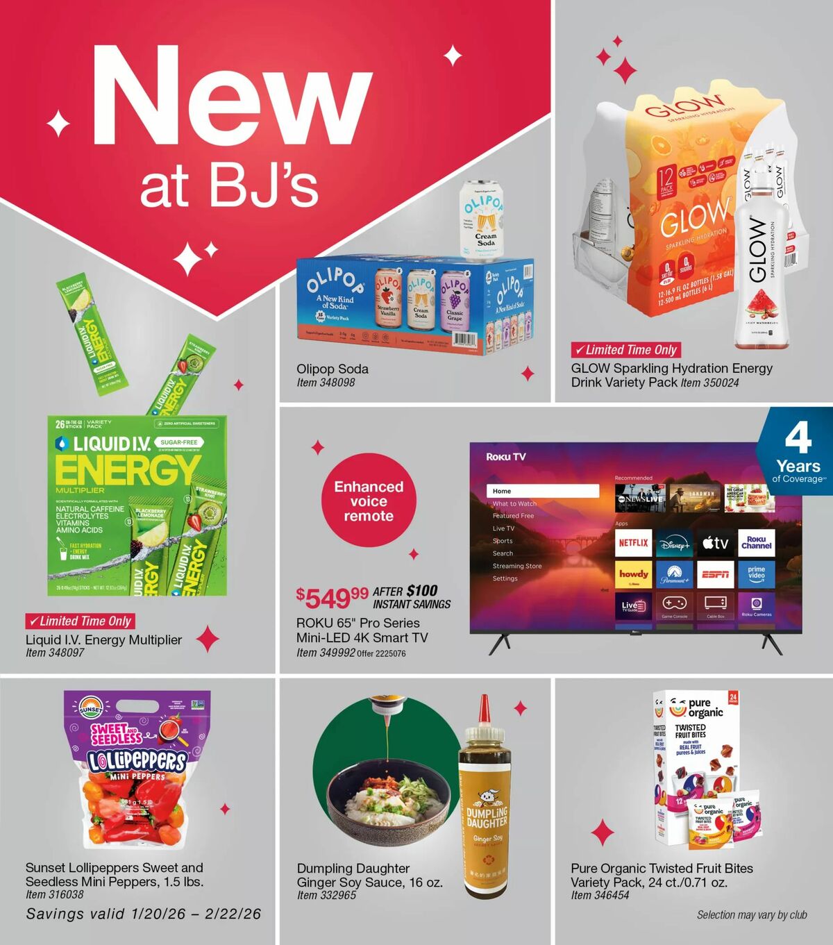 BJ's Wholesale Club Weekly Ad from January 29