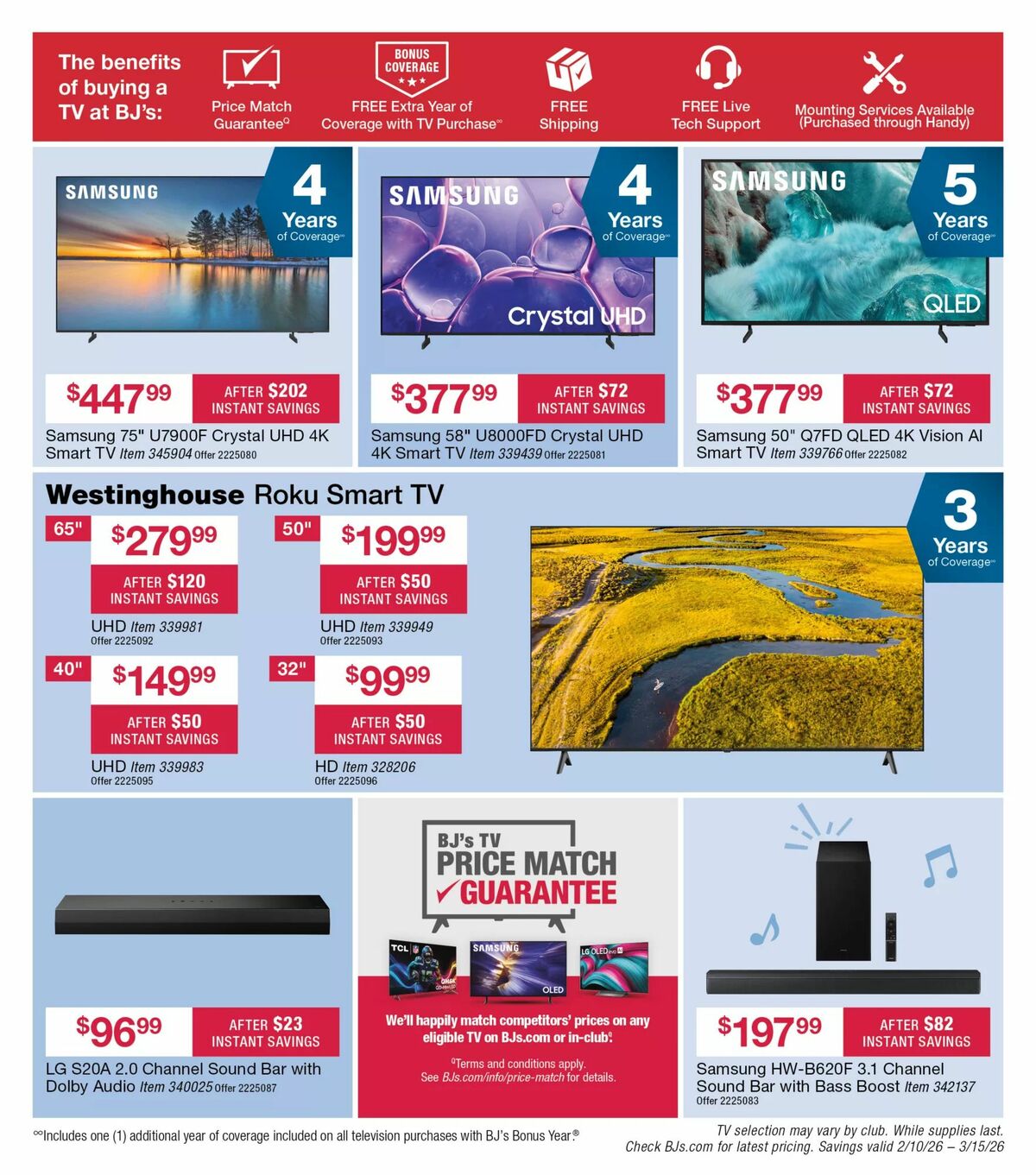 BJ's Wholesale Club Weekly Ad from February 10