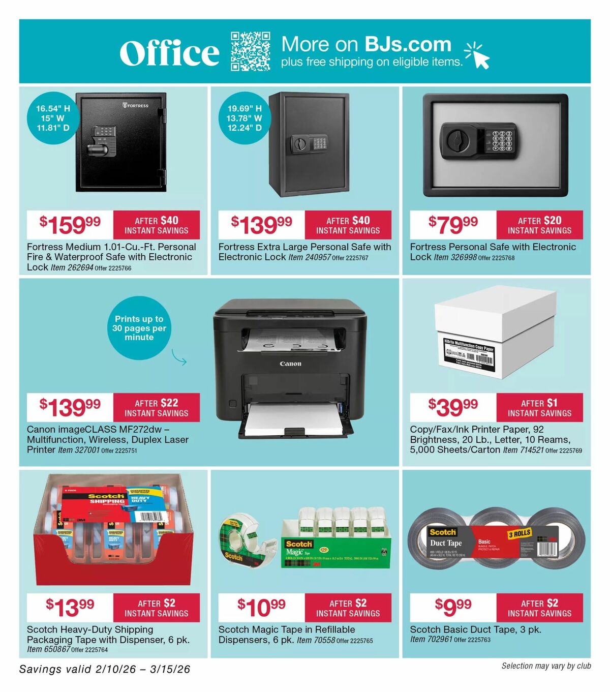 BJ's Wholesale Club Weekly Ad from February 10