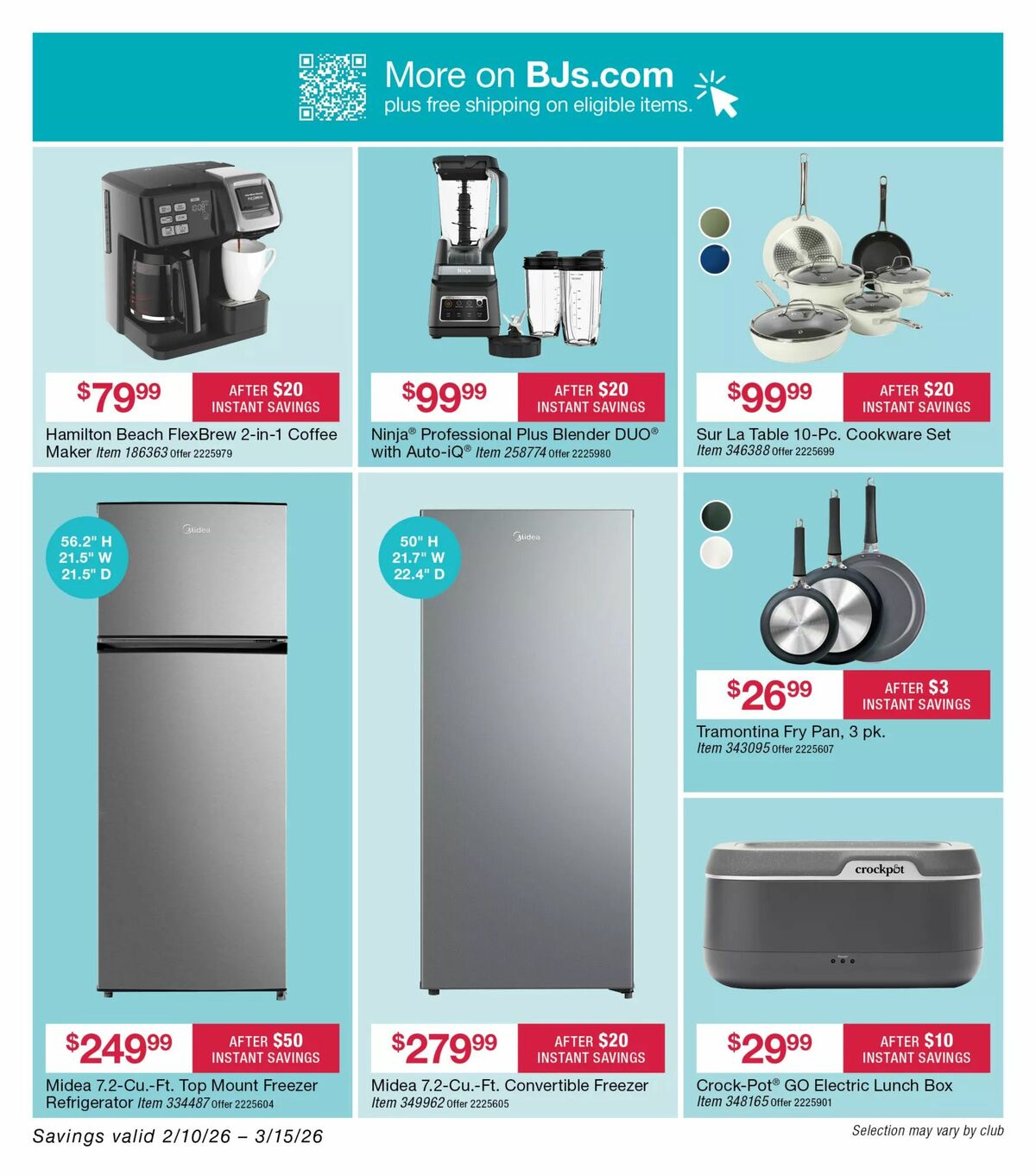 BJ's Wholesale Club Weekly Ad from February 10